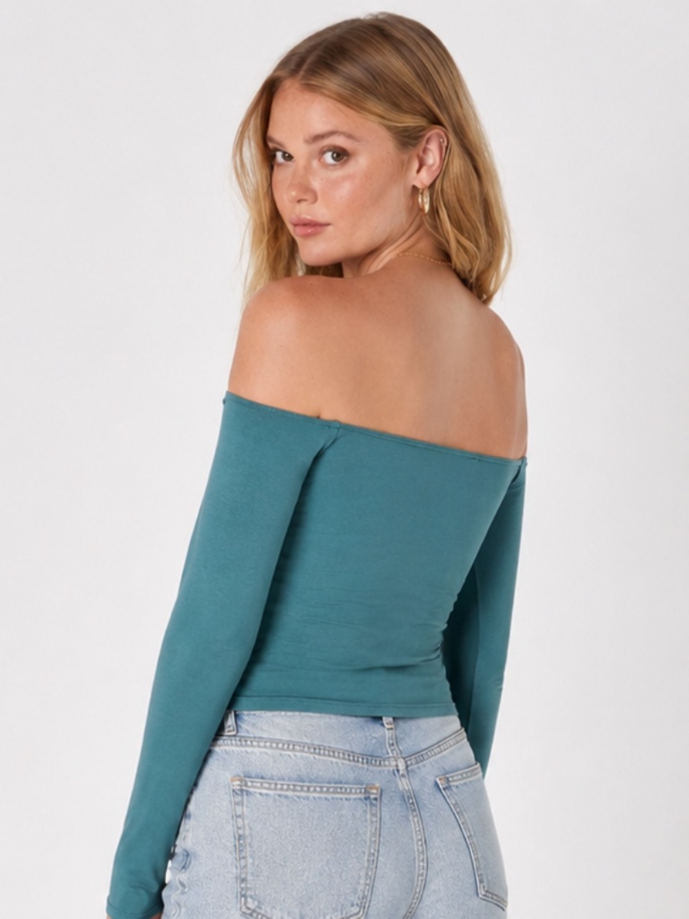 Express Off The Shoulder Capsule Wardrobe Bodysuit Coastal